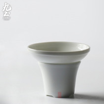 Nine Earth Sweet White Porcelain Tea Filter Kung Fu Tea Accessories Zen tea Tea Dao Utensils Tea Filter Ceramic Breakdown Net Tea Leak