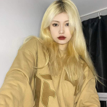 Autumn Winter Big Code Womens Clothing Stick Cloth Embroidered round collar sweatshirt male and female lovers falling shoulder loose sleeves Long Sleeves Plus Suede Casual