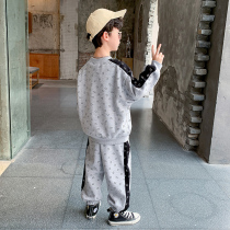 Boys autumn suit New 2021 children Korean version of foreign style Net Red Sports Big Boy Boy Spring and Autumn Tide