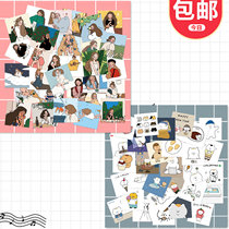 Sticker ins Wind decoration small pattern cute girl decoration hand account bag hand tent fat cat daily versatile material