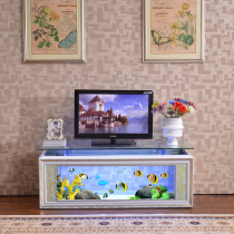 European-style TV cabinet ecological fish tank aquarium glass bar living room home coffee table floor fish tank free water change