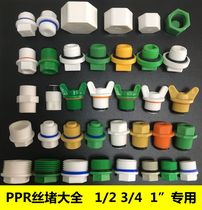 ppr4 outer silk choke plug 20 25 6 points 1 inch Silk blocked PPR external tooth plastic pipe choke cap