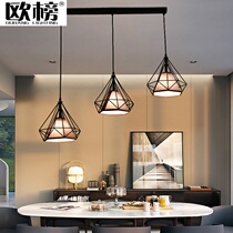  Restaurant chandelier Three-headed Nordic dining hall Cafe bar Teahouse Simple creative personality retro industrial style lamps and lanterns