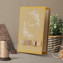 Golden French European style handmade greeting cards thank birthday girlfriends gifts business customization business welcome cards