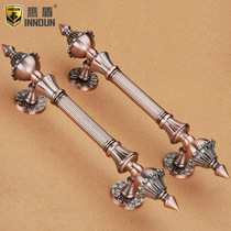 Eagle shield European antique copper door handle Open door luxury handle Villa hotel wooden door Chinese handle