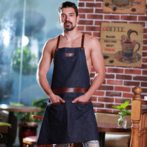 Domino fashion Cowboy Chef working apron men and women Restaurant baking Chef Apron support custom LOGO