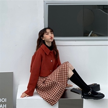 Winter 2021 paired with temperament Fried Street Salt can be sweet and savage and two suit female dresses autumn and winter