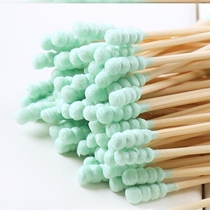 Pull ears cotton swab with small head fine head ultra-fine hollowing with ear picking ears special ear digging grown-up threaded wooden stick