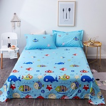 Cotton cartoon sheets single cotton quilt single ins Wind cute children student dormitory single pillowcase 2 three-piece set