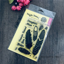 Waffle flower Feather More Imported transparent stamp and cutting die