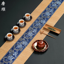 Tea Mat Bamboo Mat Chinese Style Tea Ceremony Accessories Home Tea Table Tea Terrace Meditation Table Flag Tea Tray Cushion Embroidered Bamboo Chedad Mat