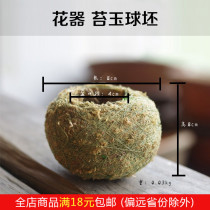 Japanese moss ball moss jade ball billet moss ball flower device with plants to make moss bonsai personality small flower pot