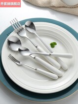 Day Style Creativity Cute Personality Ceramic Coffee Spoon Long Handle Stirring Spoon Sweet delicate stainless steel small-ins spoon