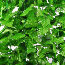 Grille ceiling decorative flower rattan vine vine vine rack Simulation flower rattan green leaf decorative ceiling grid green leaf