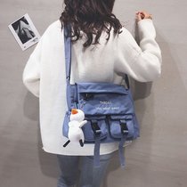 Canvas Bag Women Skew Satchel Day System Satchel mens single shoulder charter Shoulder Charter capable of overalls Tide Cards Street Trend Satchel