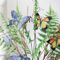 Sicilian Emulation Flower Butterfly Flying Dance Plug-in Home Swing Piece Floral Clothing Shop Front Desk Decorative Flowers