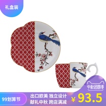 Export Magpie new Chinese shaped cup saucer ceramic coffee cup European style simple afternoon tea cup English bone china