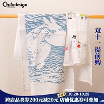Swedish imported optodesign moomin tea towel bowl cloth cartoon placemas towel background cloth