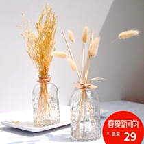 Qiyou rabbit tail grass art glass fire-free aromatherapy essential oil dried flower ins toilet deodorant toilet foyer ornaments