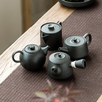 Ning Bufan black pottery teapot single pot ceramic kung fu tea set Japanese bubble teapot