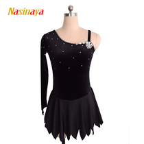 Forno custom girls adult figure skating clothes performance skirt practice competition examination velvet skating 07