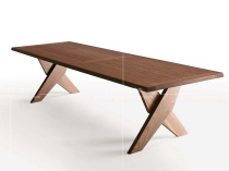 American solid wood table retro coffee table solid wood rectangular desk conference table pure solid wood table and chair combination