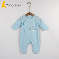 Tongtai jumpsuit baby partial open and closed crotch dress 3-18 months girl foreign style underwear climbing suit spring and summer New