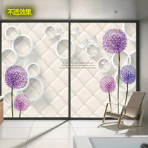 Glass film toilet opaque shading anti-light light dandelion anti-peeping sliding door sticker window sticker bedroom