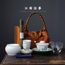 Outdoor Travel Tea Set Suit Portable Home Tea Art Teaching Whole Kungfu Ceramics Tea Camping Equipment