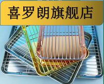 304 stainless steel plate tape mesh asphalt disc rectangular pallet Japanese barbecue chicken cooling plate