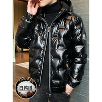 Tide brand mens down jacket 2020 winter new Korean fashion thickened trend bright warm short jacket