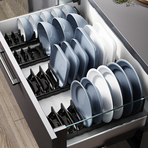 Kitchen Cabinet Built-in Bowl rack Drawer Dish Bowl Tray Separating Plate Intake Frame Pull Basket Kitchen Cabinet Rack shelf