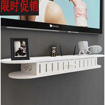 Punch-free set-top box shelf wall hanging living room hanging wall storage rack router storage box TV cabinet
