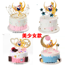 Simulation cake model 2021 new creative cartoon beautiful girl birthday cake model fake cake model sample