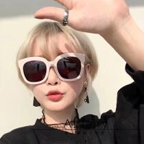 The red same sunglasses glasses driver lens 2021 Han version of polarized sunglasses female round face large frame appears thin tide