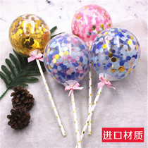 Hot cake decoration black gold balloon small round pieces Exquisite ins fresh style dessert material pack