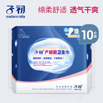 Sub-Early Maternal Sanitary Napkins Postnatal Puerperal Puerperia Pregnancy Pregnant Woman Moonlight Truffle Lengthened 10 pieces of clothing Johan L