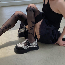 LET ME SEE summer Japanese Rose Crystal stockings womens thin jacquard sweet high socks over knee socks