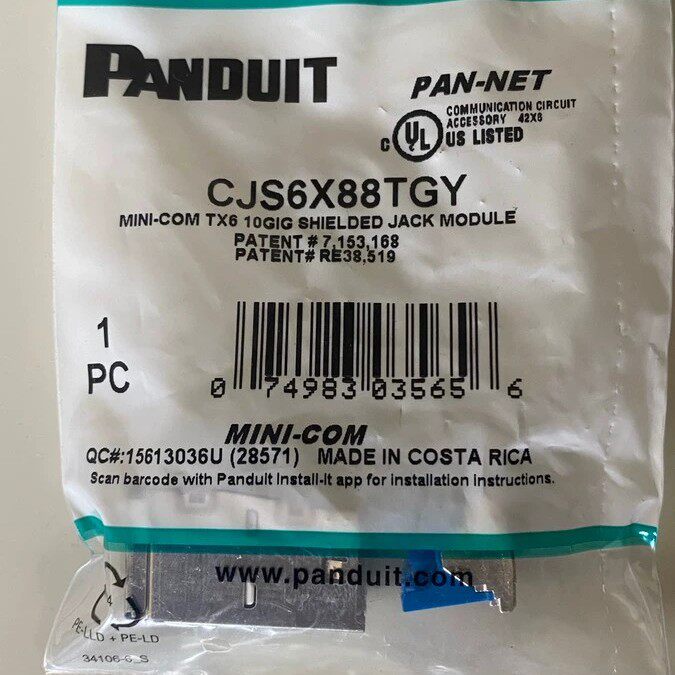 Original dress Pan Delta PANDUI ultra six type shielding module CJS6X88TGY 10,000 trillion 6A shielded from RJ45 Internet connector