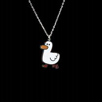 Life is too bitter to be sure to be cute with duck necklace wool coat chain not to drop off color small animal niche sweater chain