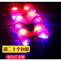 Childrens Day gift LED flash polka dot medium bow hairband glowing big bow tie Mickey head hoop hairpin