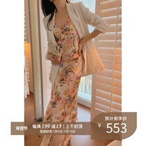 lowey the Ambridge Rose pink Rose Rose silk satin print satin dress