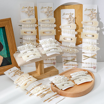 Net Red Pearl hairclip female Korean side clip headdress bangs bangs clip temperament clip headgear simple style