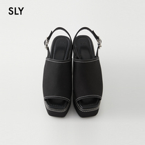 SLY 2022 Summer new clear line waterproof bench High heel Heel Fish Mouth Sandal 030ESZ55-4460