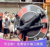 Guangzhou real estate warm-up activity drainage turntable props interactive game device shopping mall opened