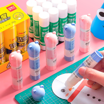 Deli solid glue transparent formaldehyde-free students with childrens pen-shaped manual glue transparent pvp stationery strong high viscosity glue stick non-toxic kindergarten stationery 7103 glue stick hand