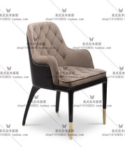 American Solid Wood Dining Chair Retro Minimalist Casual Chair Designer Creative West Restaurant Hotel Chair Sales office for a chair