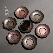Rockincense Workshop Bronze Tea Cup Cushion Cup of Thermal Insulation Tea Mat Imitation Ancient Utilita Tea Accessories Day Style Teacup
