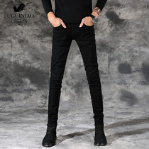 Rich bird black stretch jeans mens spring new stretch thin pants mens trendy brand wild small pants