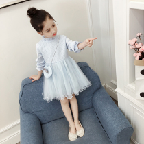 Girl Lian Dress Spring Dress 2021 New Internet Red Ocean Spring Fall Super Fairy Princess Dresses Korea Boy Yarn Dresses